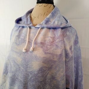 Nike Women's Dri-FIT Icon Clash Blue Tie Dye Oversized Light Hoodie Size Medium